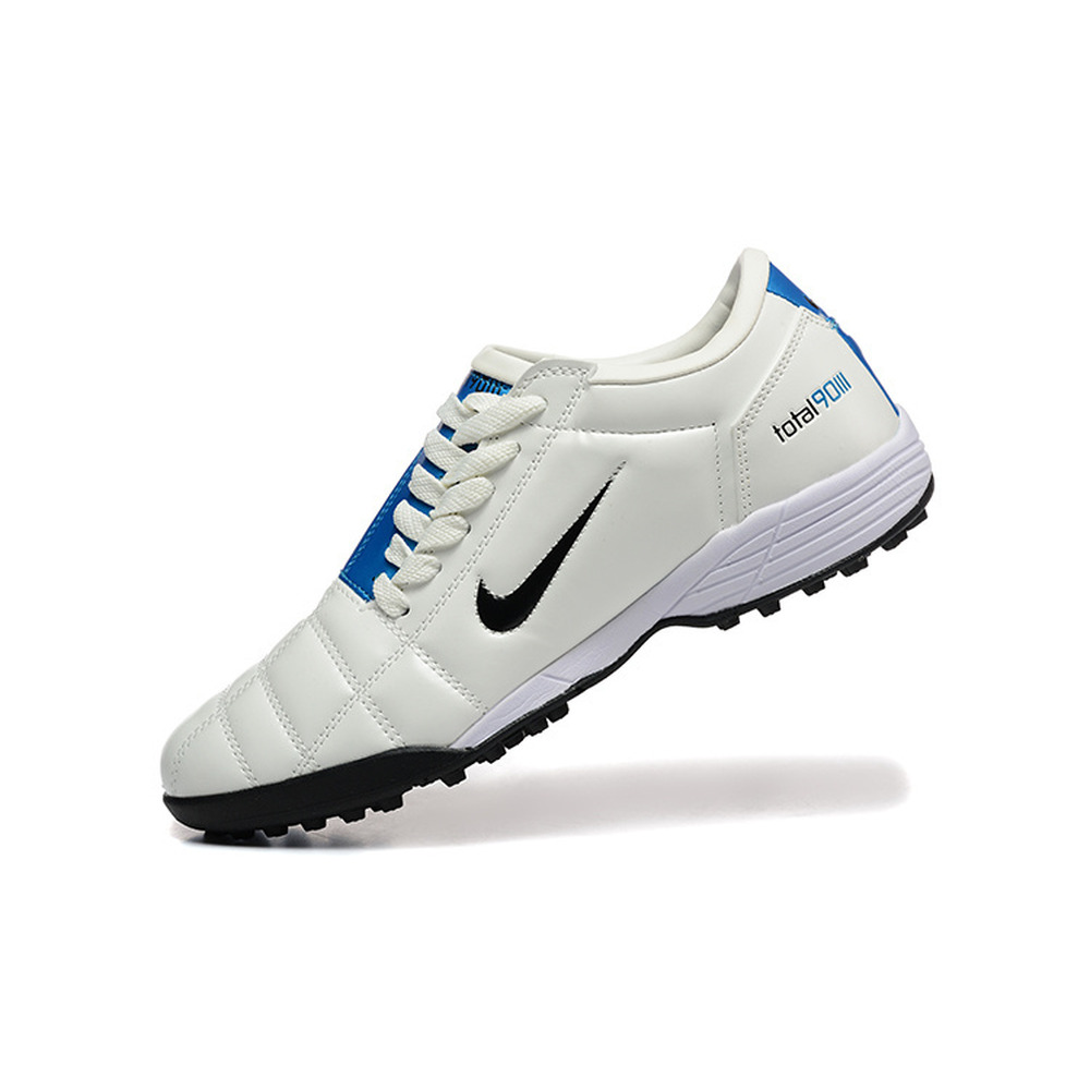 Chuteira Society Nike Total 90 TF Branca e Azul