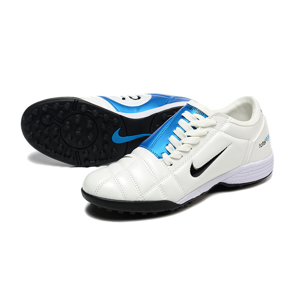 Chuteira Society Nike Total 90 TF Branca e Azul