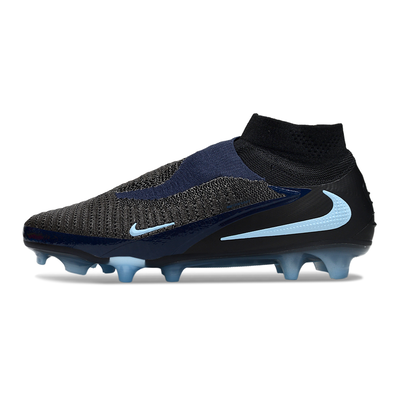 Chuteira Infantil Campo Nike Phantom GX 6 Elite FG Preto e Azul "Shadow"