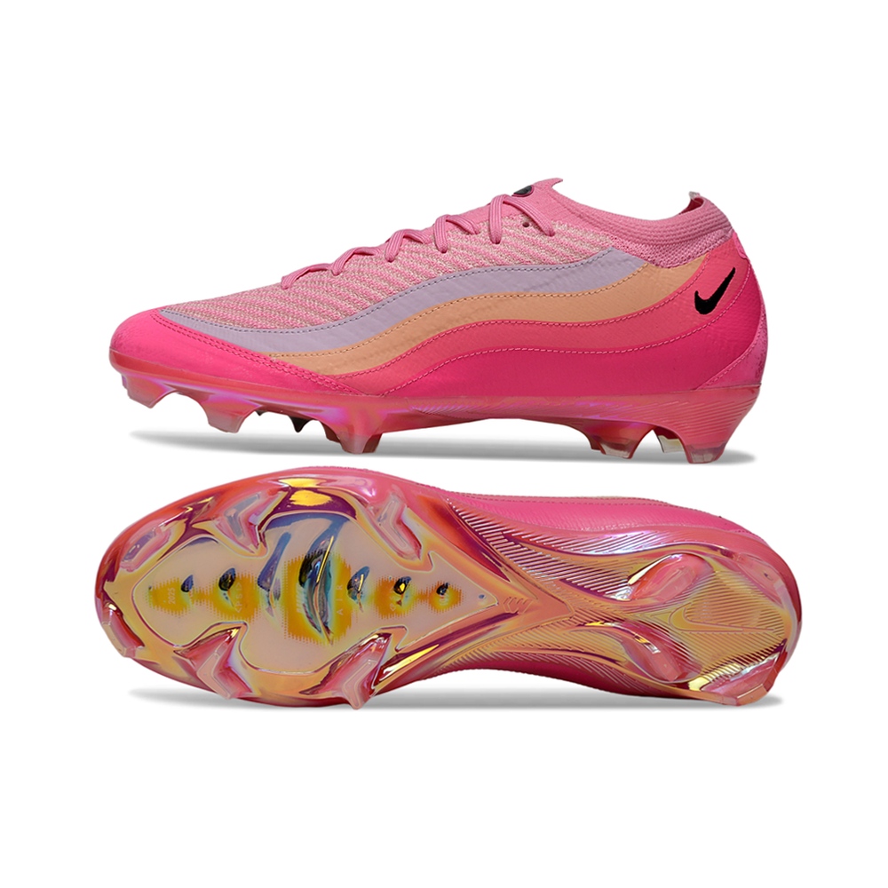 Chuteira Infantil Campo Nike Air Zoom Mercurial Vapor 16 Elite FG Rosa