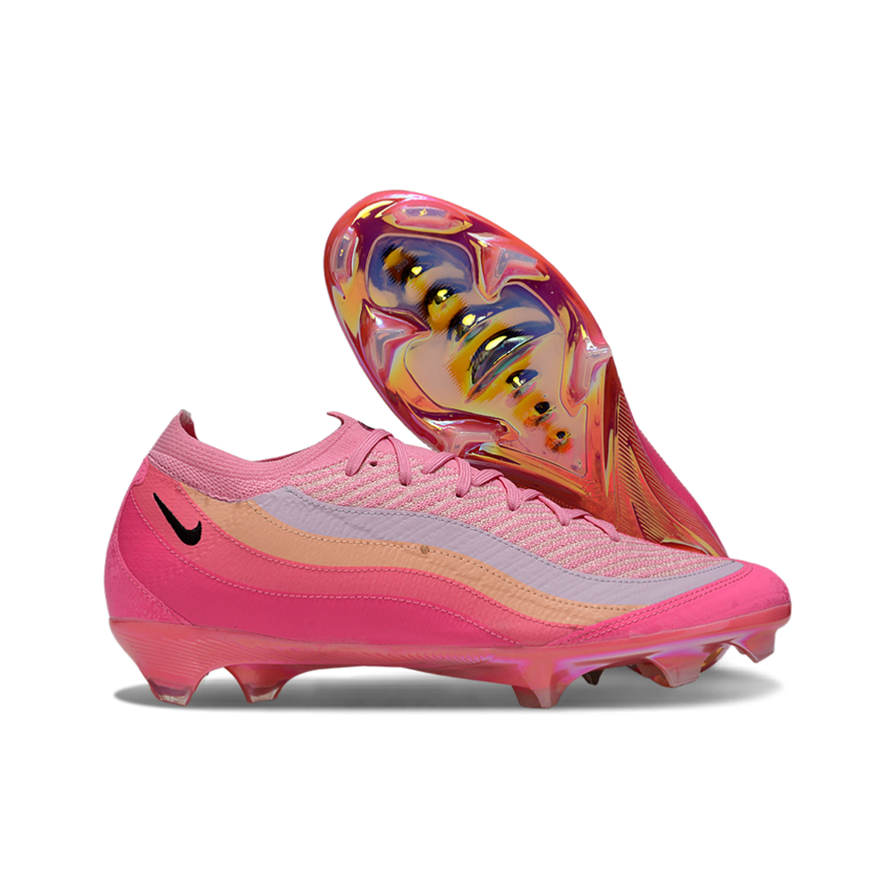 Chuteira Infantil Campo Nike Air Zoom Mercurial Vapor 16 Elite FG Rosa