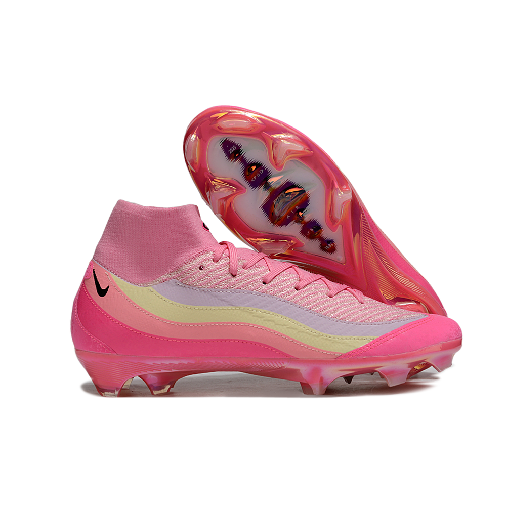Chuteira Infantil Campo Nike Air Zoom Mercurial Superfly 10 Elite FG Rosa