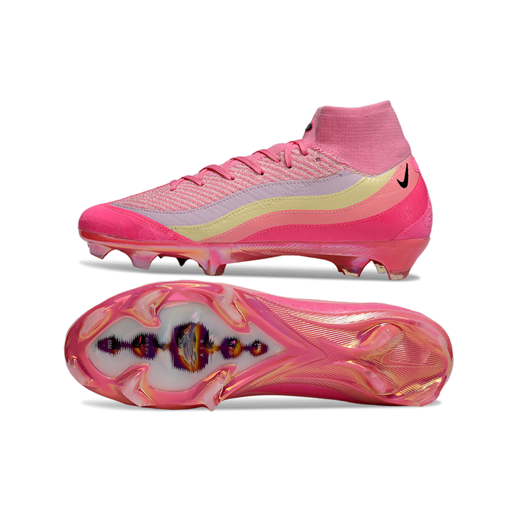 Chuteira Infantil Campo Nike Air Zoom Mercurial Superfly 10 Elite FG Rosa