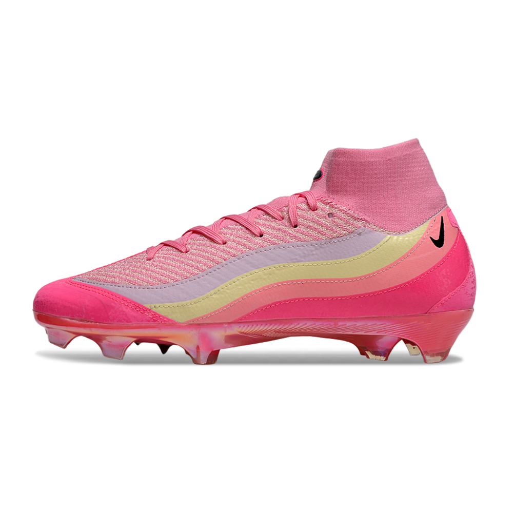 Chuteira Infantil Campo Nike Air Zoom Mercurial Superfly 10 Elite FG Rosa
