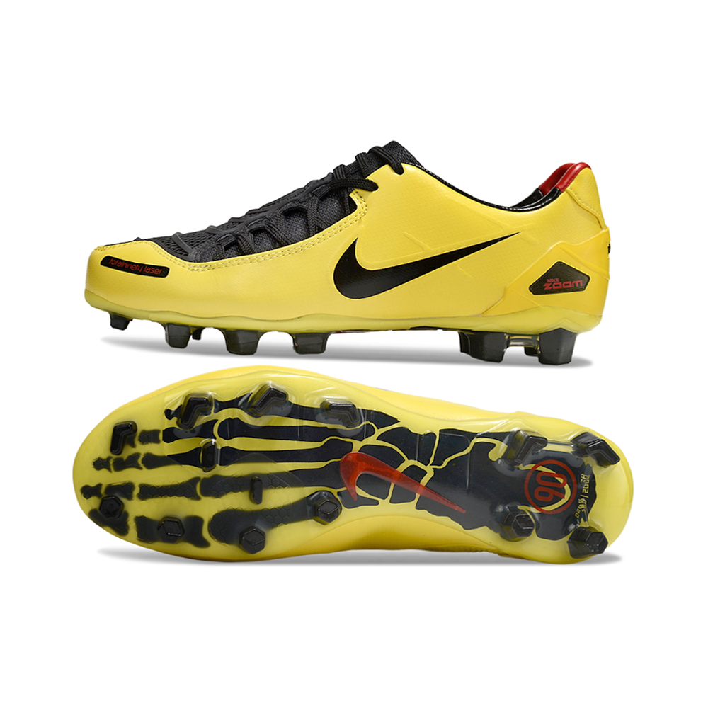 Chuteira Campo Nike Total 90 Laser FG Amarelo e Preto