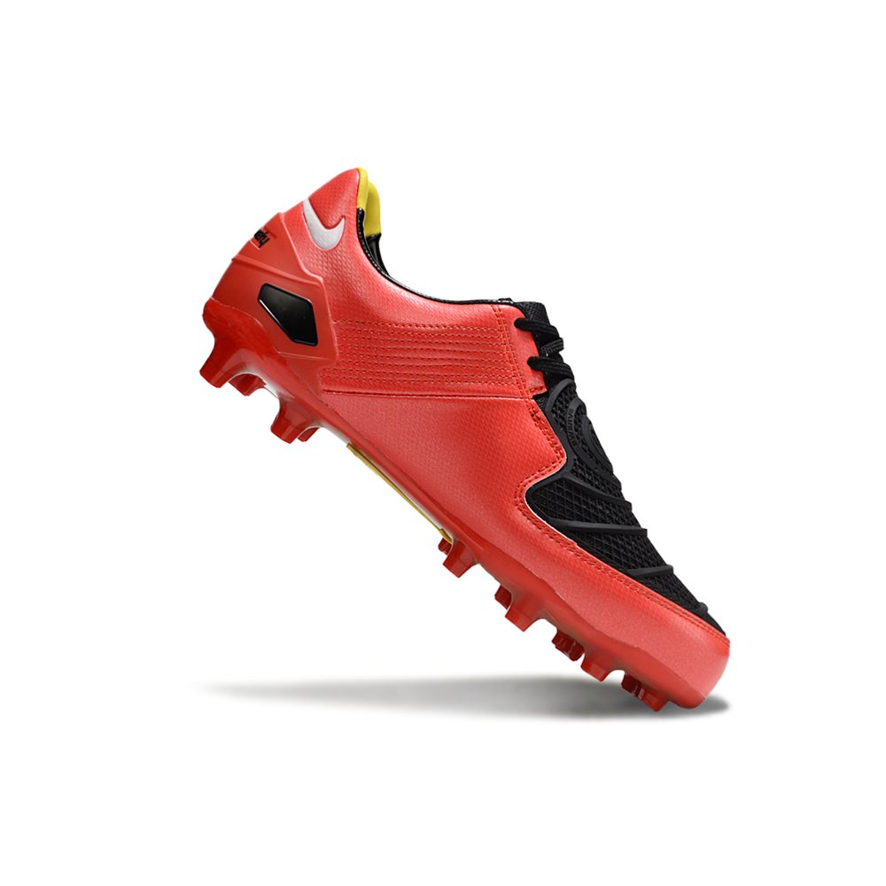 Chuteira Campo Nike Total 90 Laser FG Vermelha e Preto