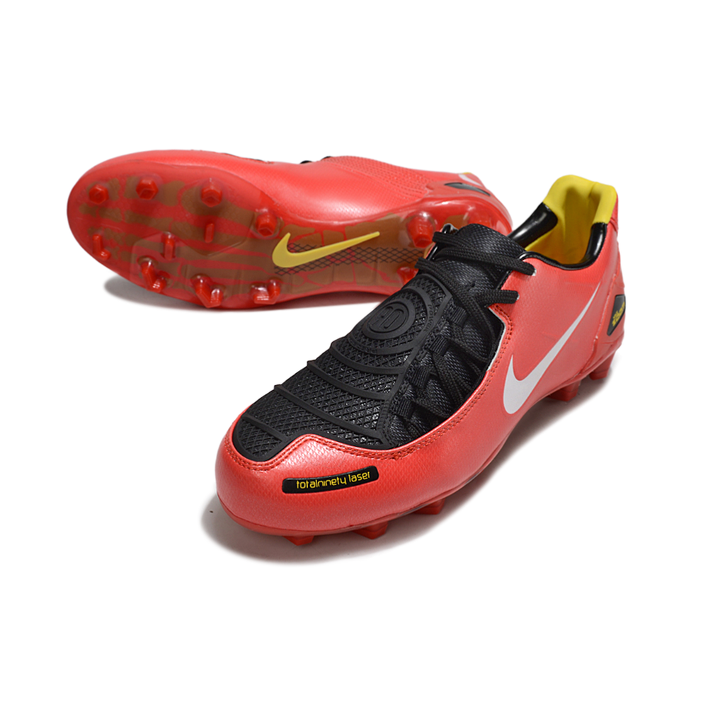 Chuteira Campo Nike Total 90 Laser FG Vermelha e Preto