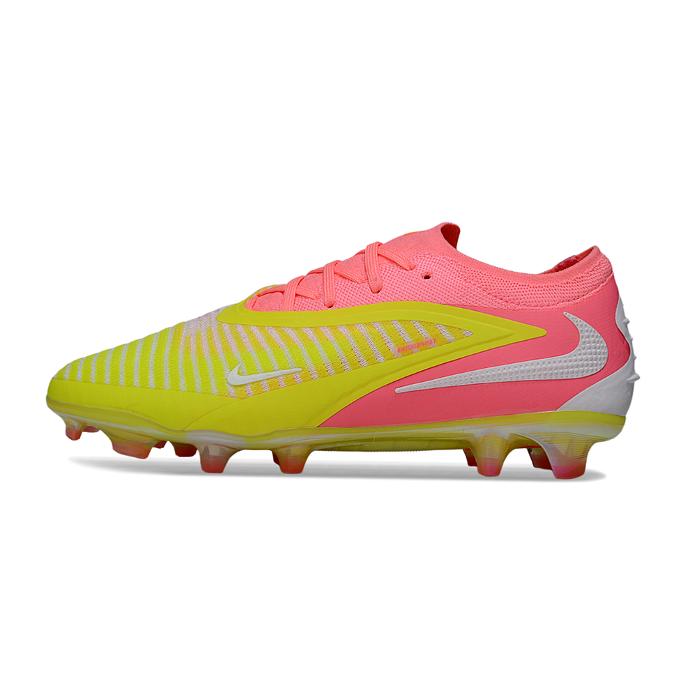 Chuteira Campo Nike Phantom GX 3 Elite FG Amarelo e Rosa