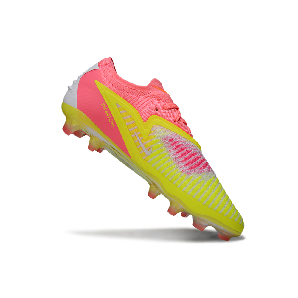 Chuteira Campo Nike Phantom GX 3 Elite FG Amarelo e Rosa