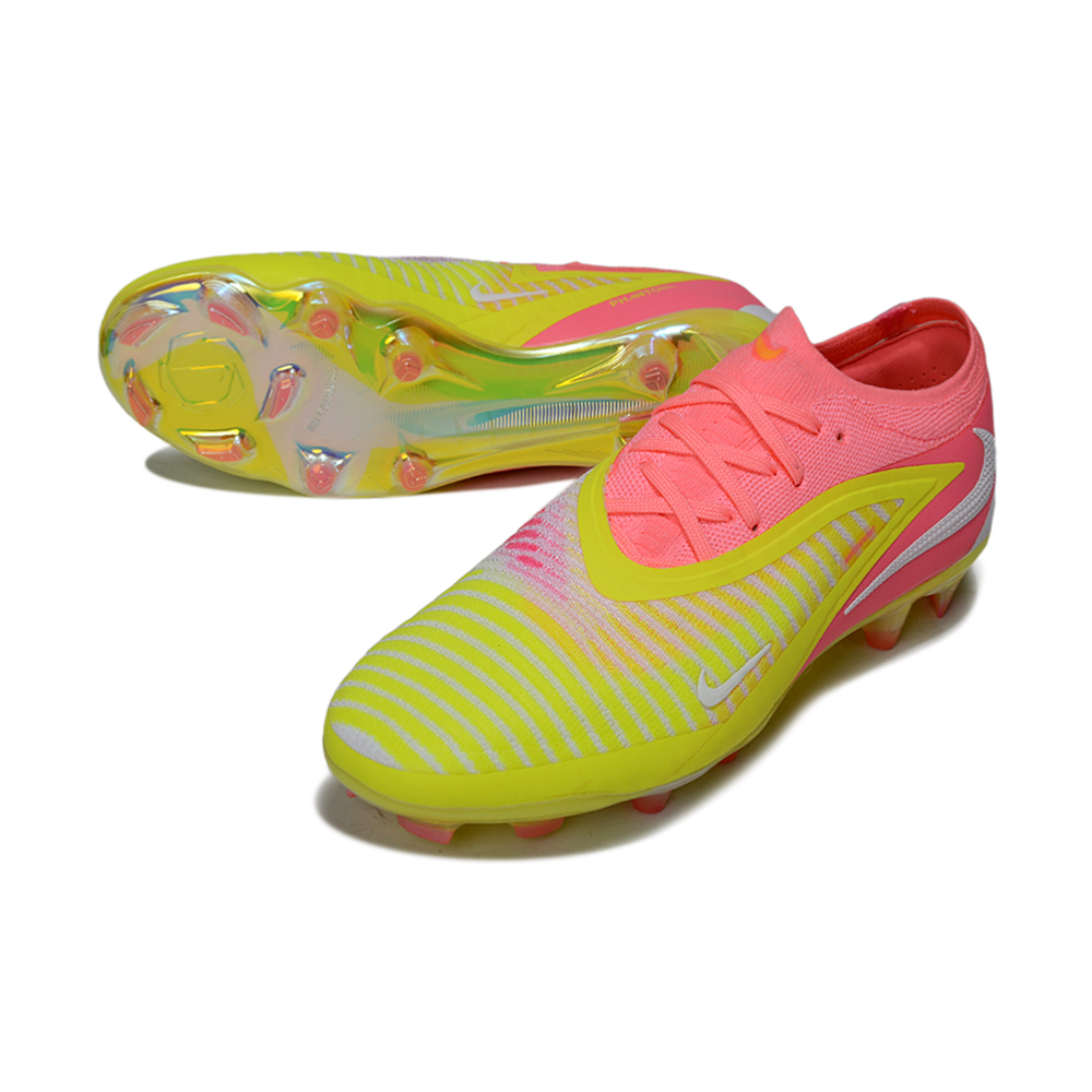 Chuteira Campo Nike Phantom GX 3 Elite FG Amarelo e Rosa
