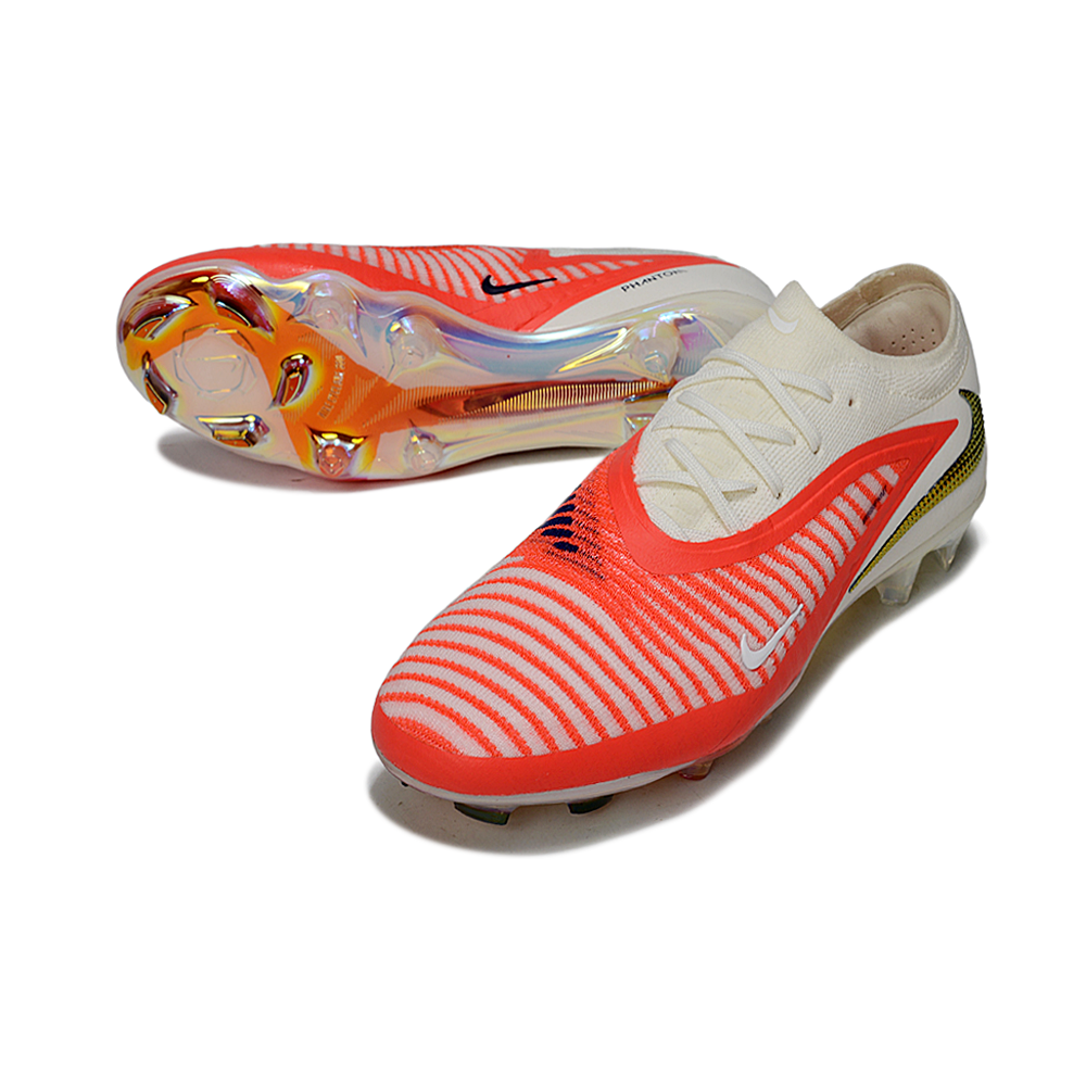 Chuteira Campo Nike Phantom GX 3 Elite FG Bege e Laranja 