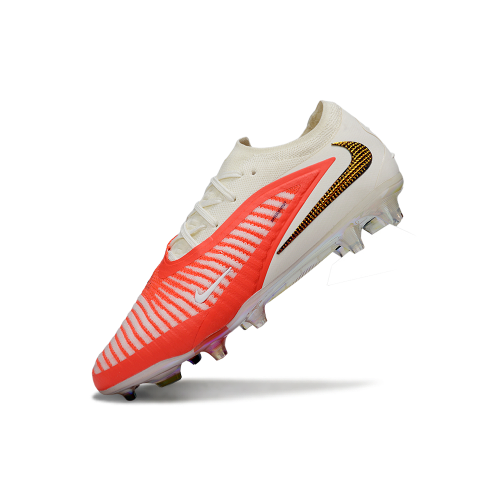 Chuteira Campo Nike Phantom GX 3 Elite FG Bege e Laranja 