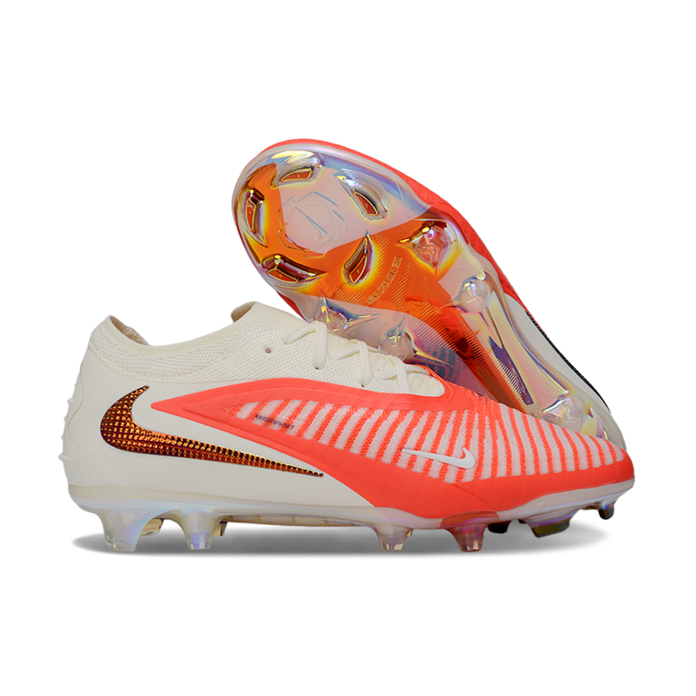 Chuteira Campo Nike Phantom GX 3 Elite FG Bege e Laranja 