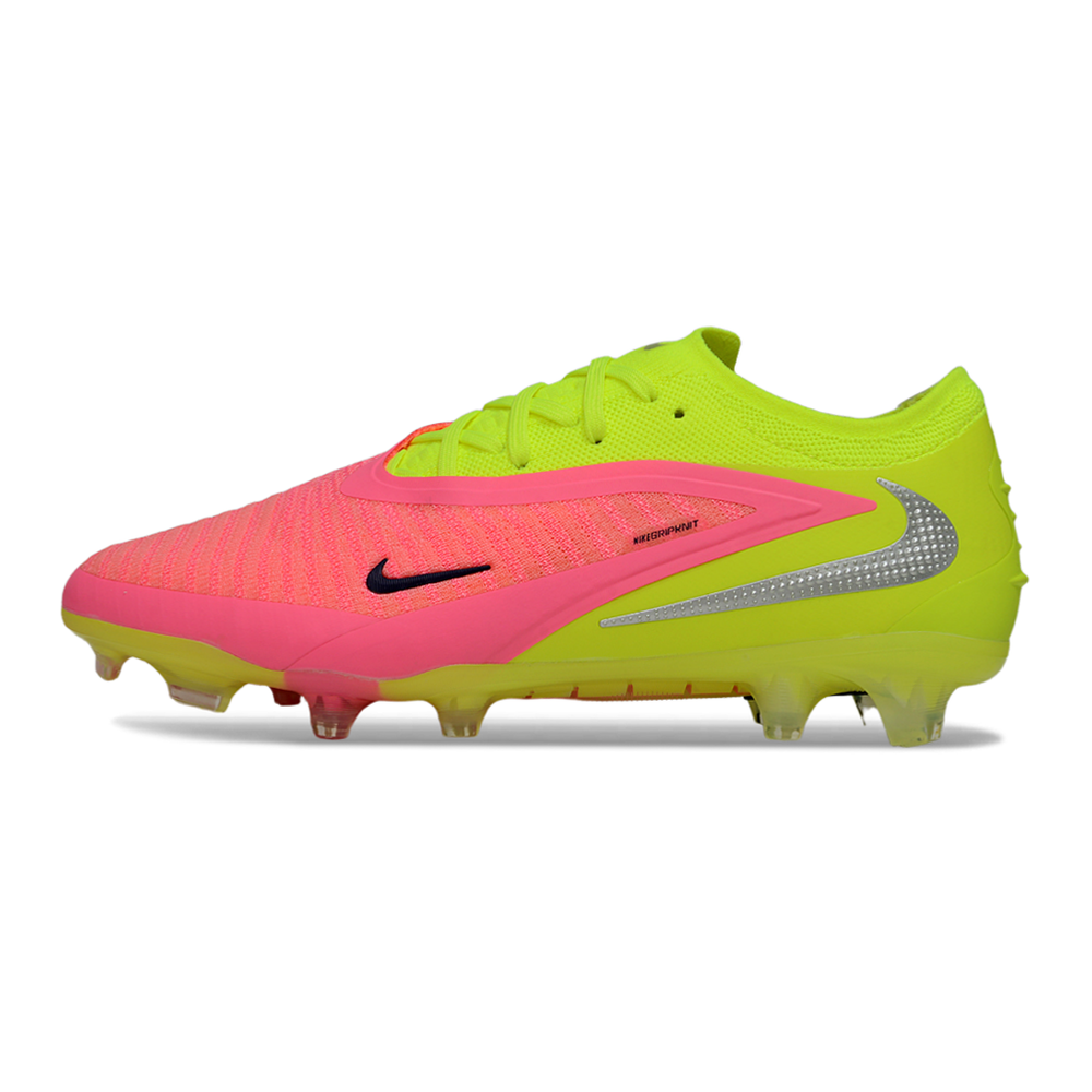 Chuteira Campo Nike Phantom GX 3 Elite FG Rosa e Verde