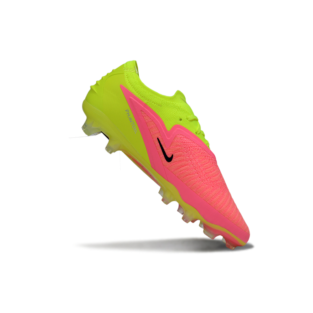 Chuteira Campo Nike Phantom GX 3 Elite FG Rosa e Verde