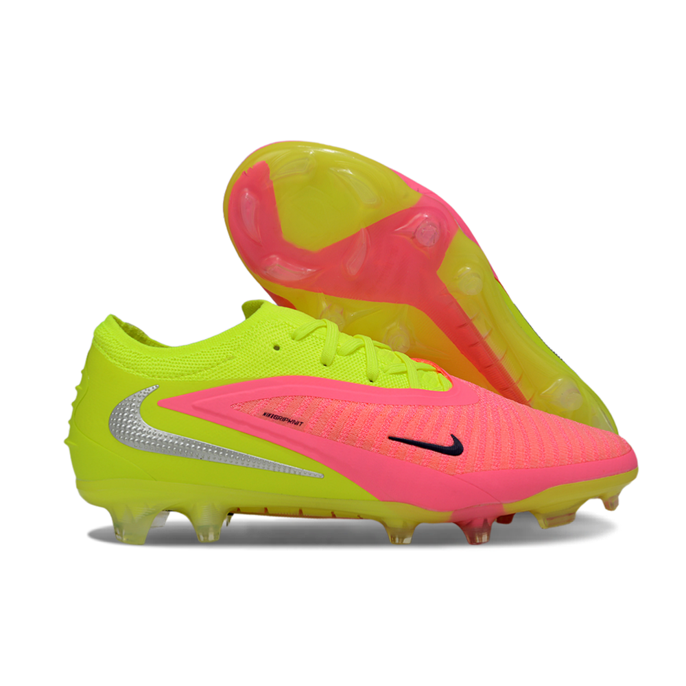 Chuteira Campo Nike Phantom GX 3 Elite FG Rosa e Verde