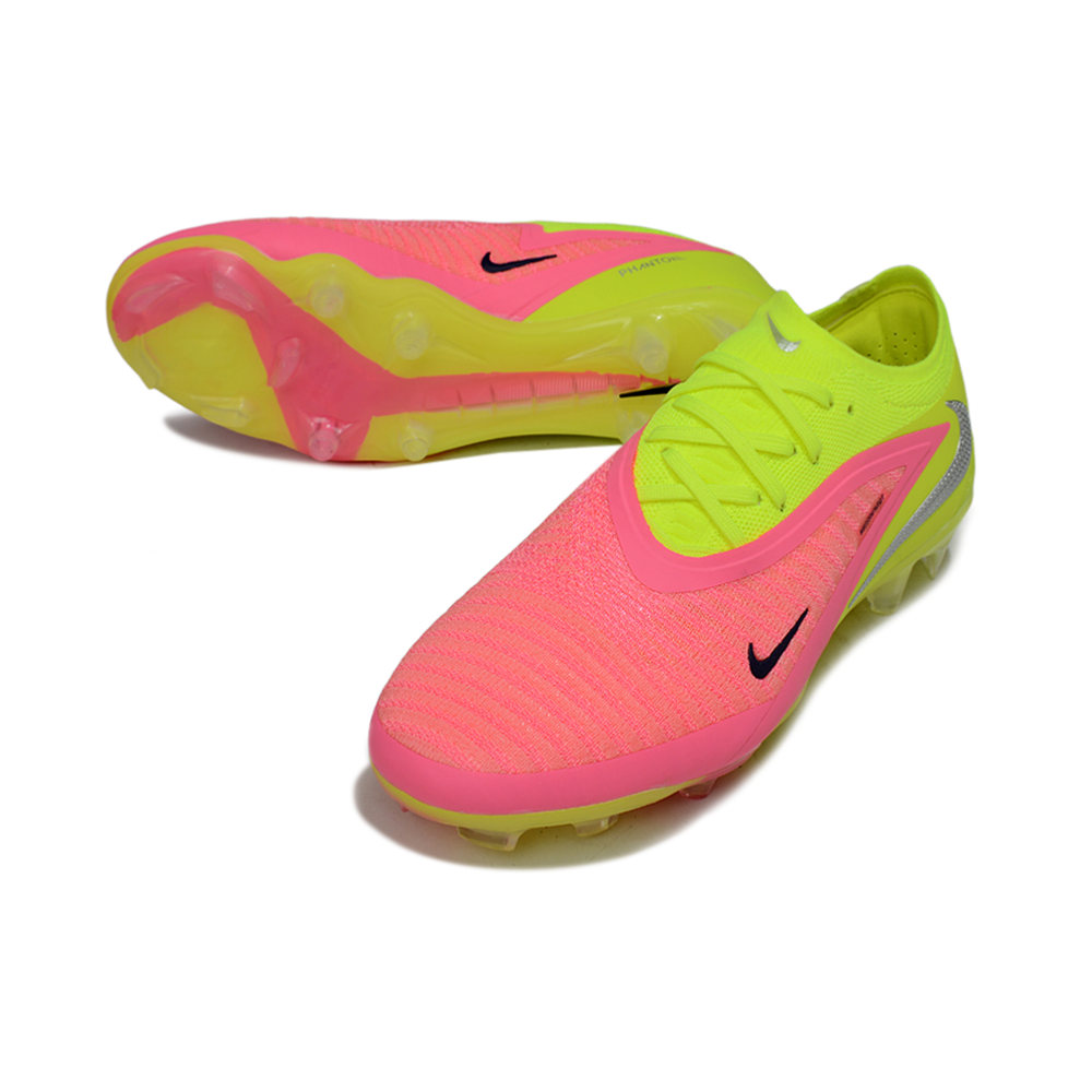 Chuteira Campo Nike Phantom GX 3 Elite FG Rosa e Verde