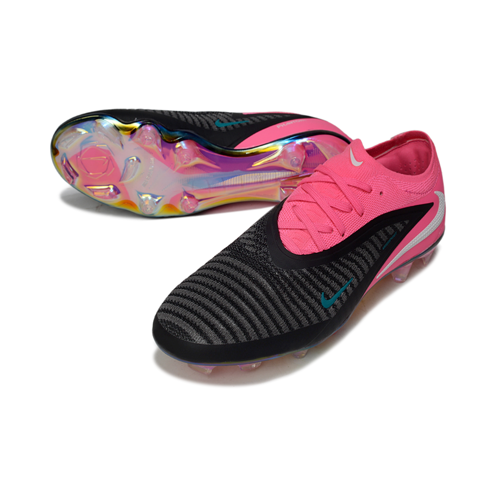 Chuteira Campo Nike Phantom GX 3 Elite FG Preto e Rosa 