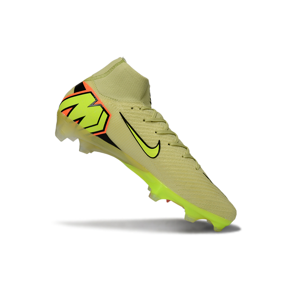 Chuteira Campo Nike Air Zoom Mercurial Superfly 10 Elite FG Verde e Preto "Max Voltage Pack"