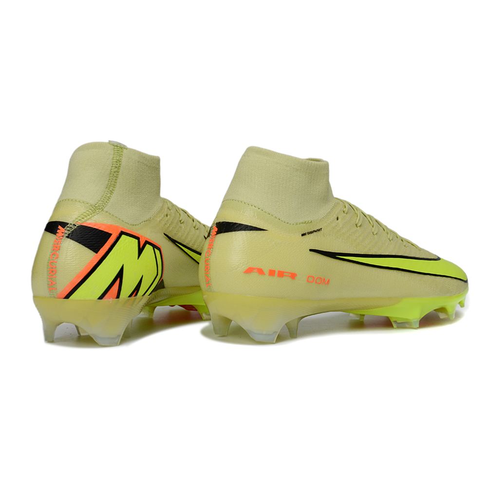 Chuteira Campo Nike Air Zoom Mercurial Superfly 10 Elite FG Verde e Preto "Max Voltage Pack"