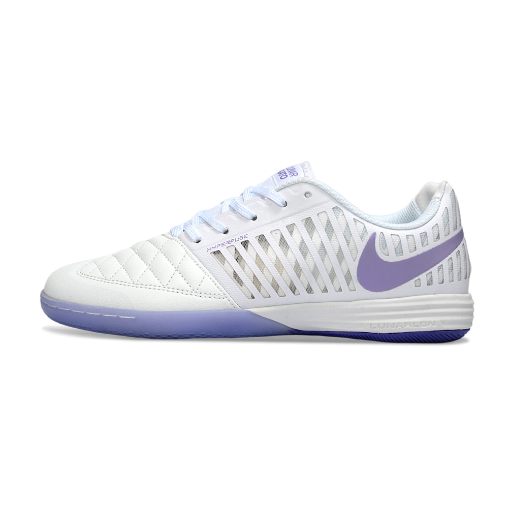 Chuteira Futsal Nike Lunar Gato II IC Branco e Roxo