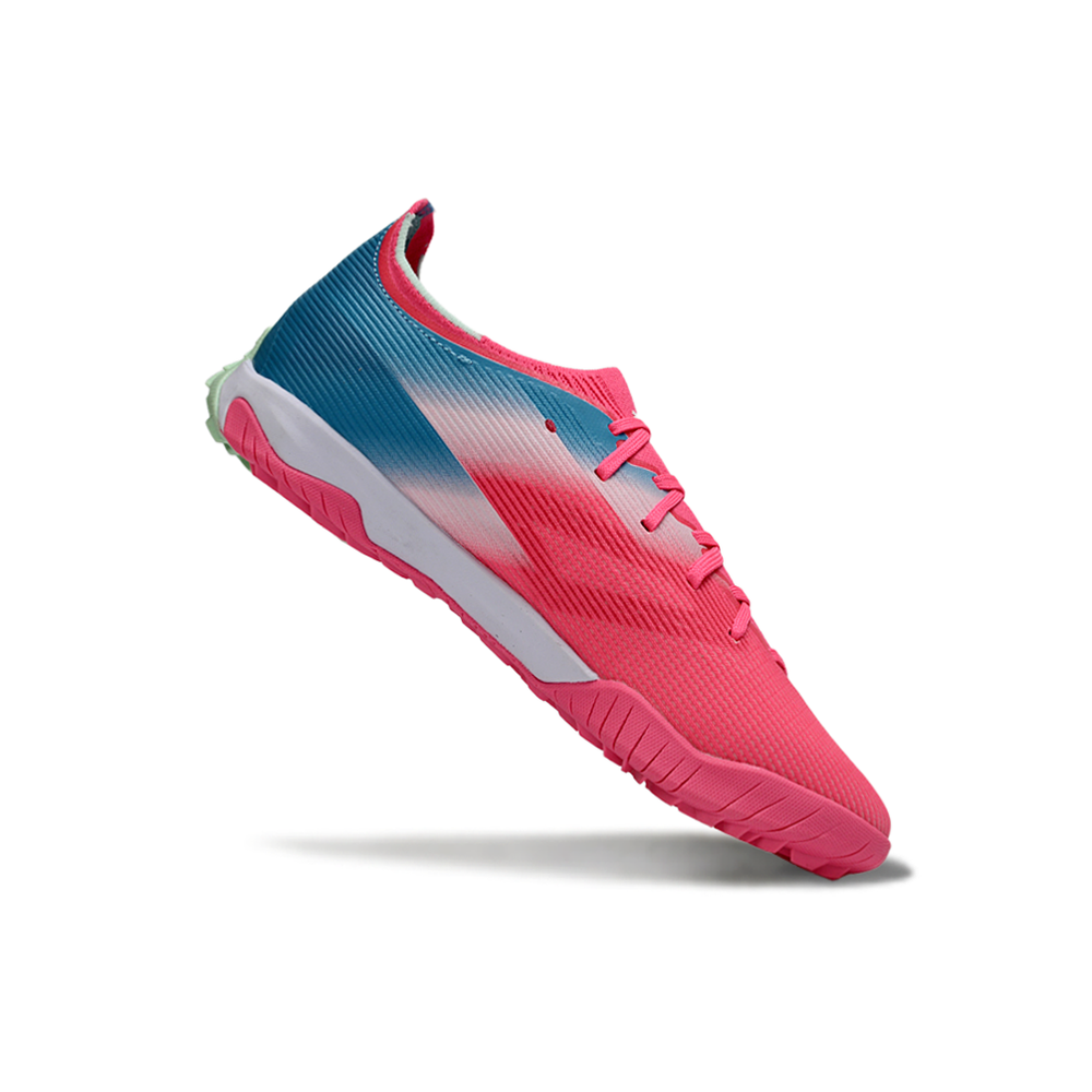 Chuteira Society Puma Ultra 6 Ultimate TF Rosa e Azul "Re-Charge Pack"
