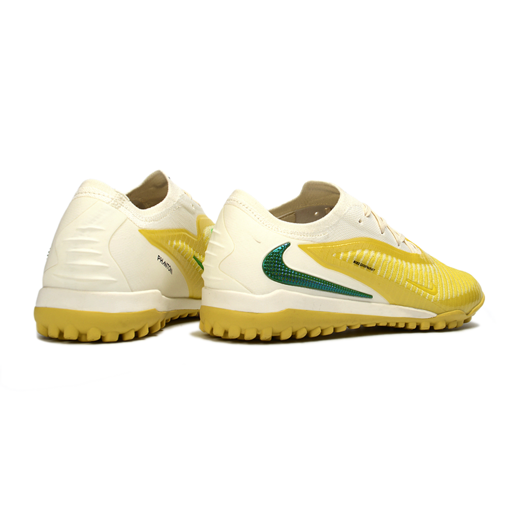Chuteira Society Nike Phantom GX 6 Elite TF Bege e Amarelo