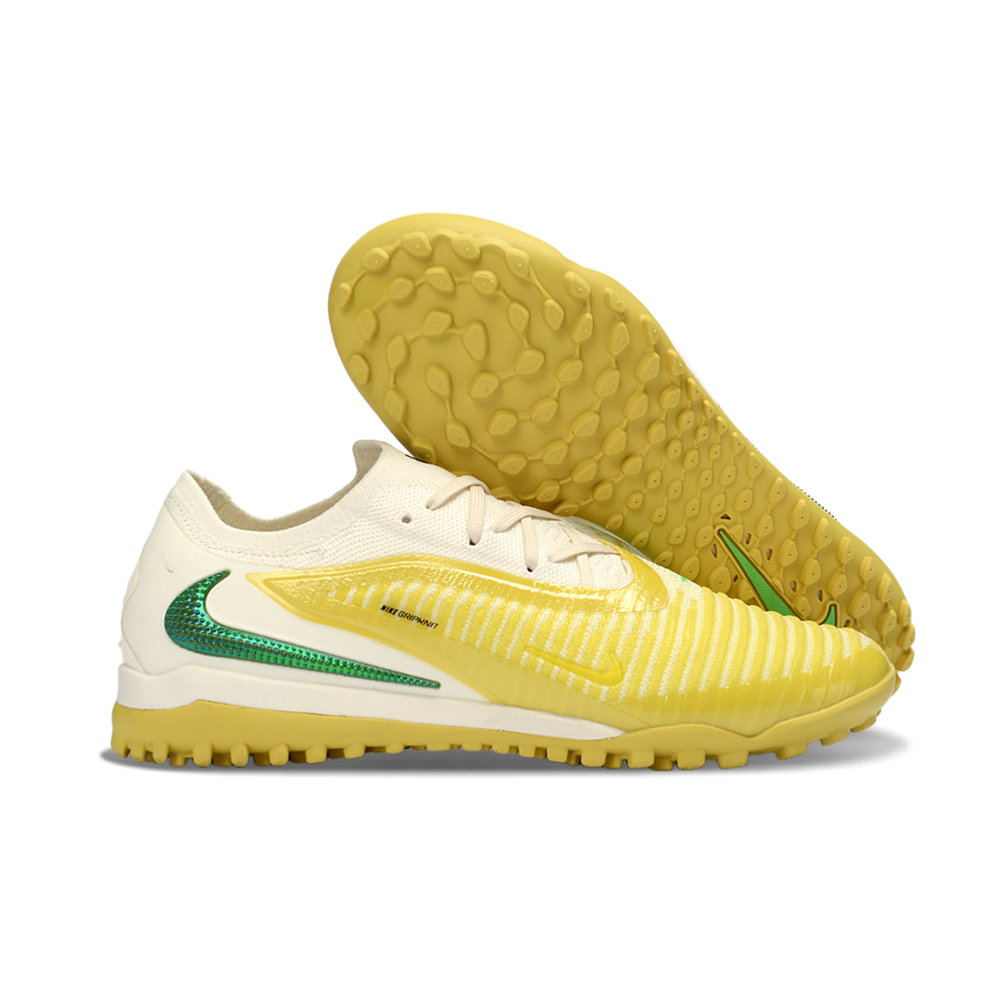 Chuteira Society Nike Phantom GX 6 Elite TF Bege e Amarelo