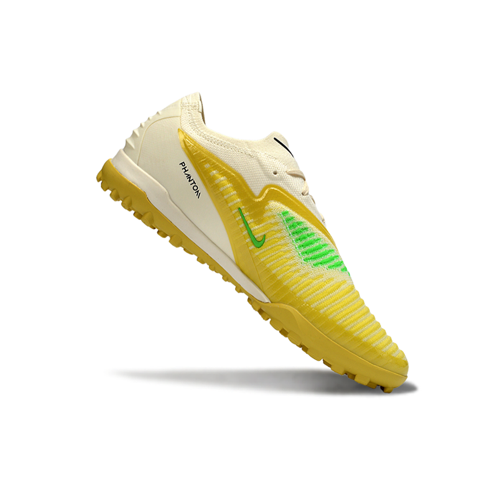 Chuteira Society Nike Phantom GX 6 Elite TF Bege e Amarelo