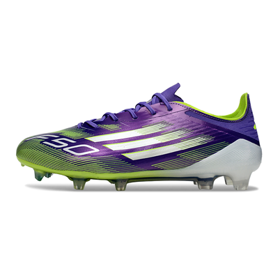 Chuteira Campo Adidas F50 Roxa com verde "Radiant Blaze"