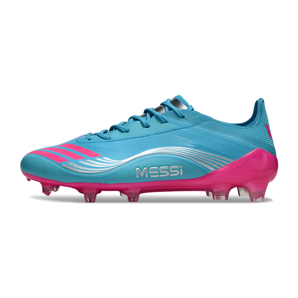 Chuteira Campo Adidas F50+FG Azul com Rosa