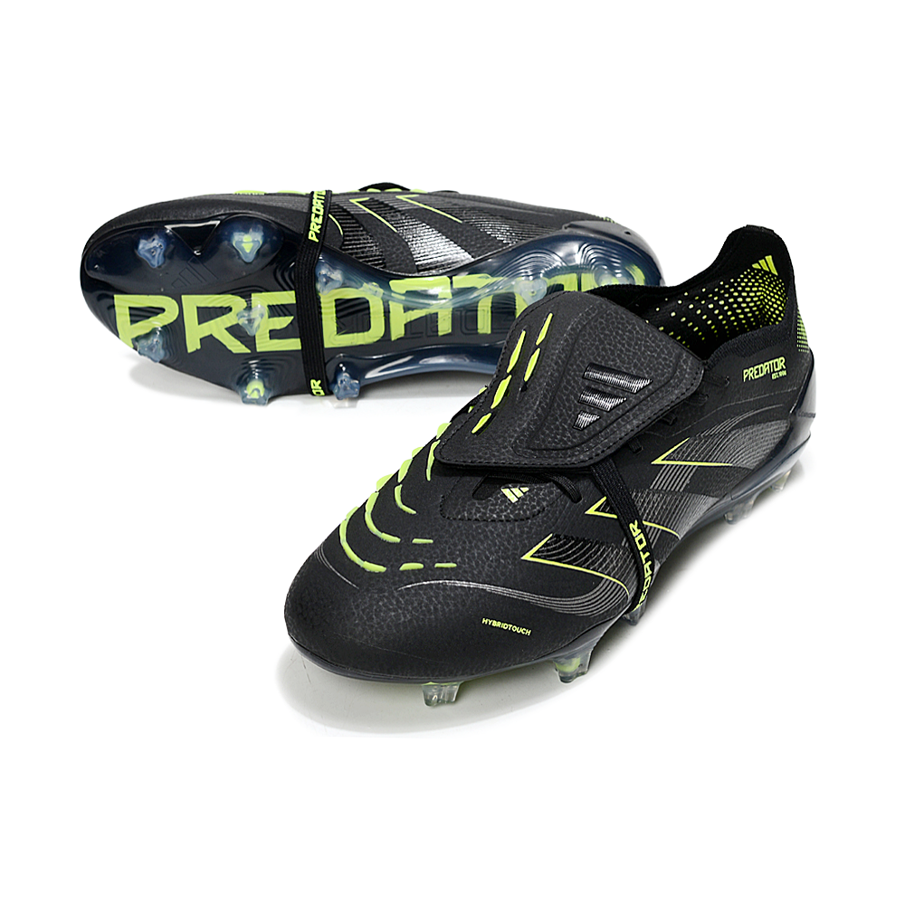 Chuteira Campo Adidas Predator FT 30 Elite FG Preta e Verde "Eletric Stealth"