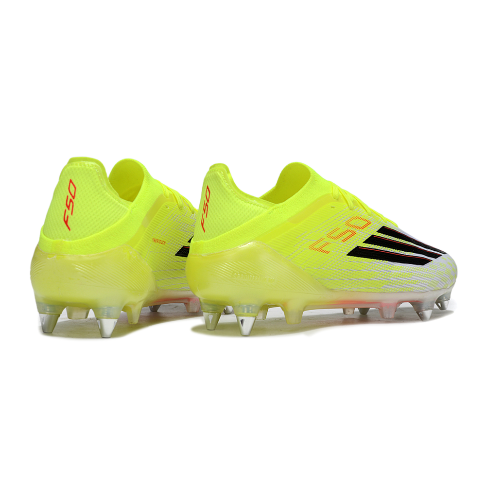 Chuteira Campo Adidas F50 Ponta de Aluminio Verde e Branco 