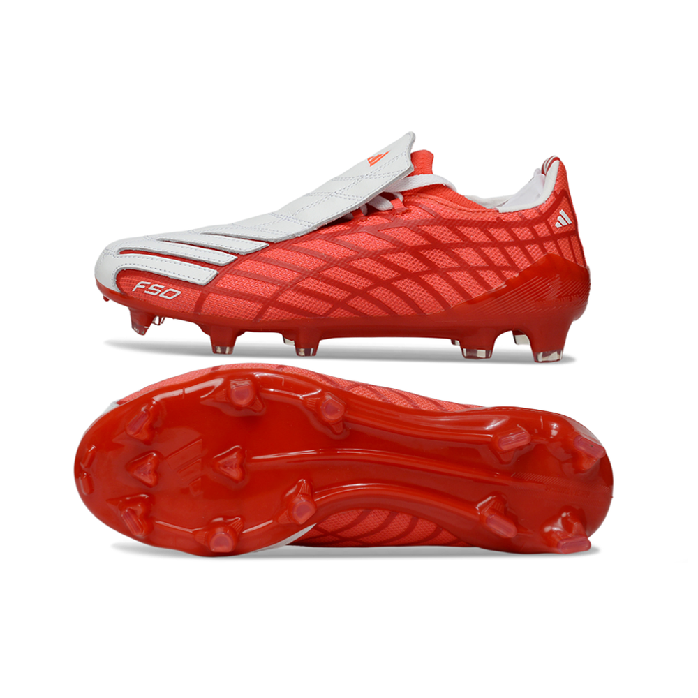 Chuteira Campo Adidas F50 Spider Remake Vermelho e Branco