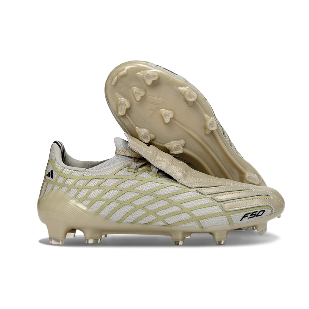 Chuteira Campo Adidas F50 Spider Remake Dourado