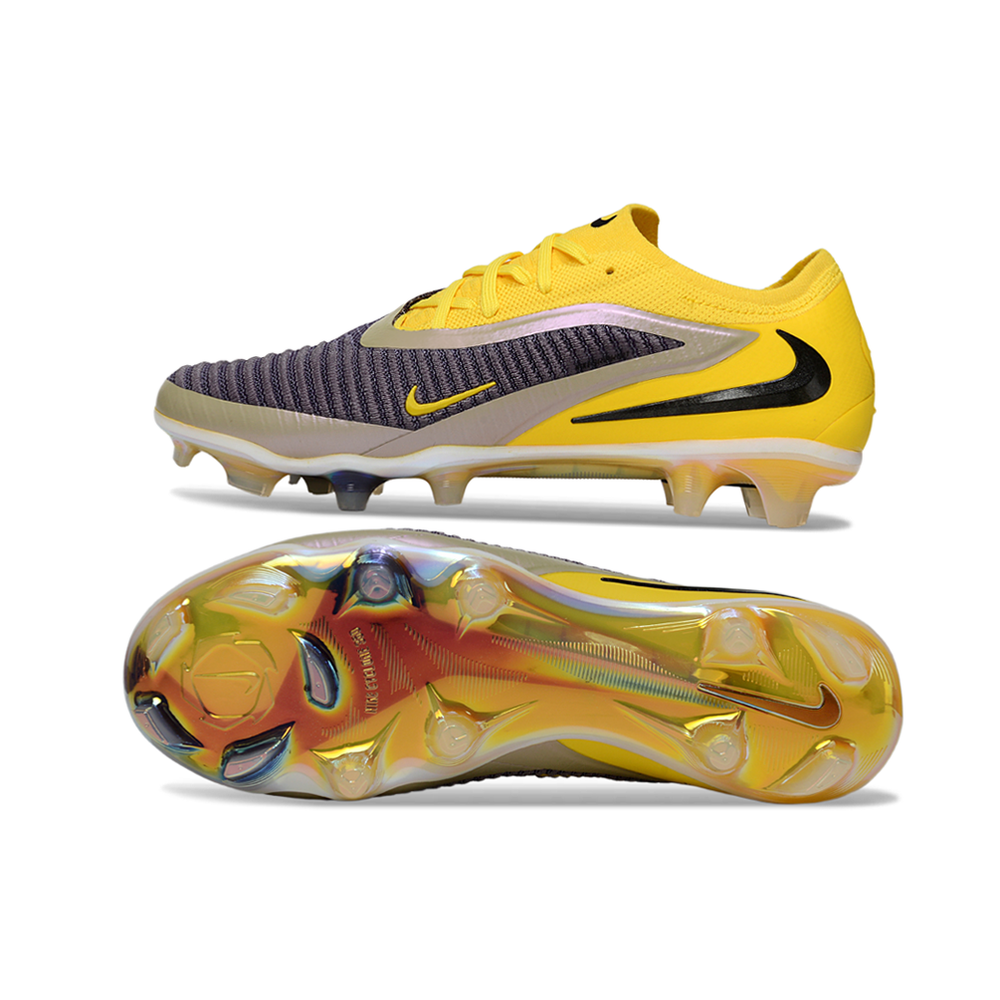 Chuteira Campo Nike Phantom GX 3 Elite FG Amarelo e Cinza