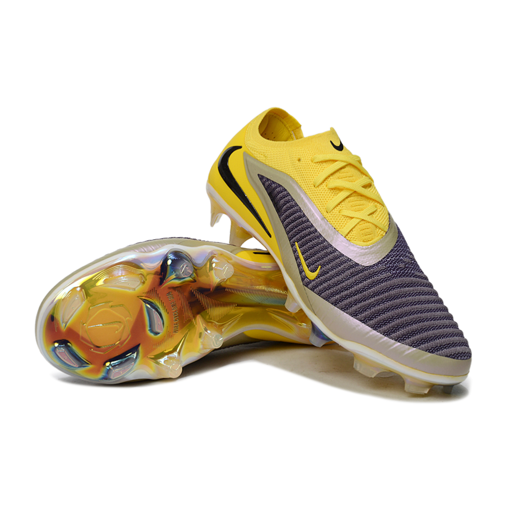 Chuteira Campo Nike Phantom GX 3 Elite FG Amarelo e Cinza