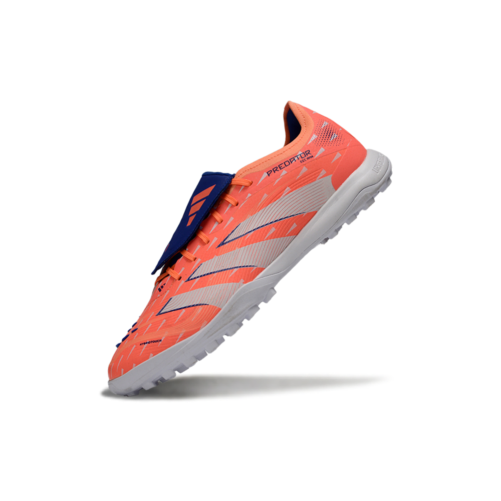Chuteira Society Adidas Predator Elite 25 TF Laranja e Branco "Coral Braze"