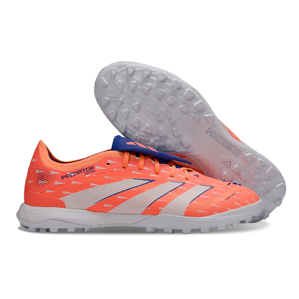 Chuteira Society Adidas Predator Elite 25 TF Laranja e Branco "Coral Braze"