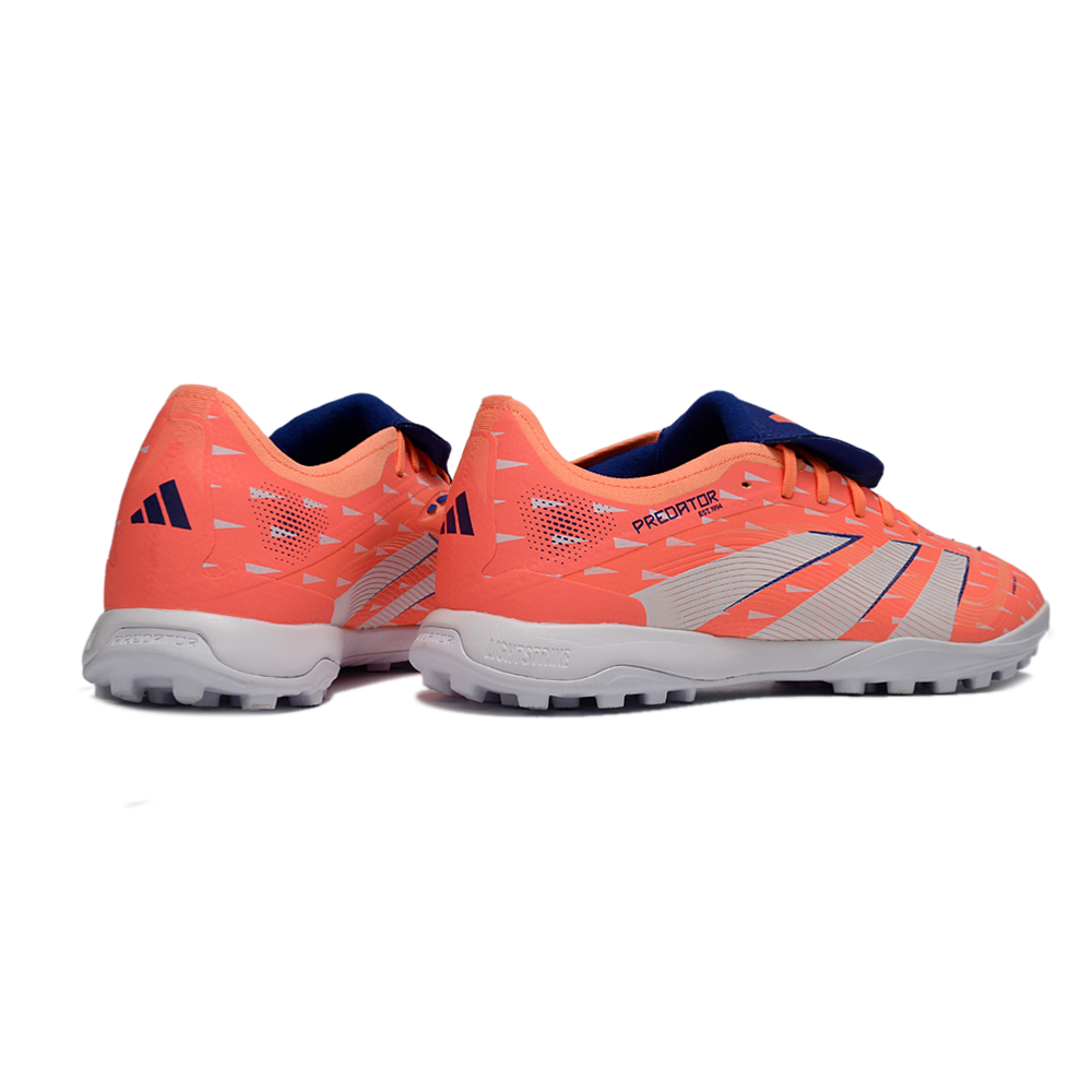 Chuteira Society Adidas Predator Elite 25 TF Laranja e Branco "Coral Braze"
