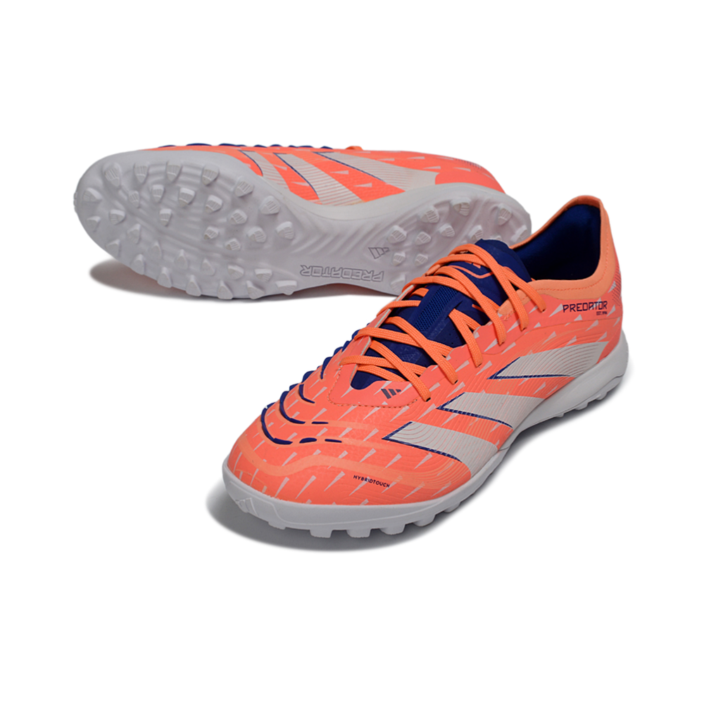 Chuteira Society Adidas Predator Elite TF Laranja e Branco "Coral Braze"