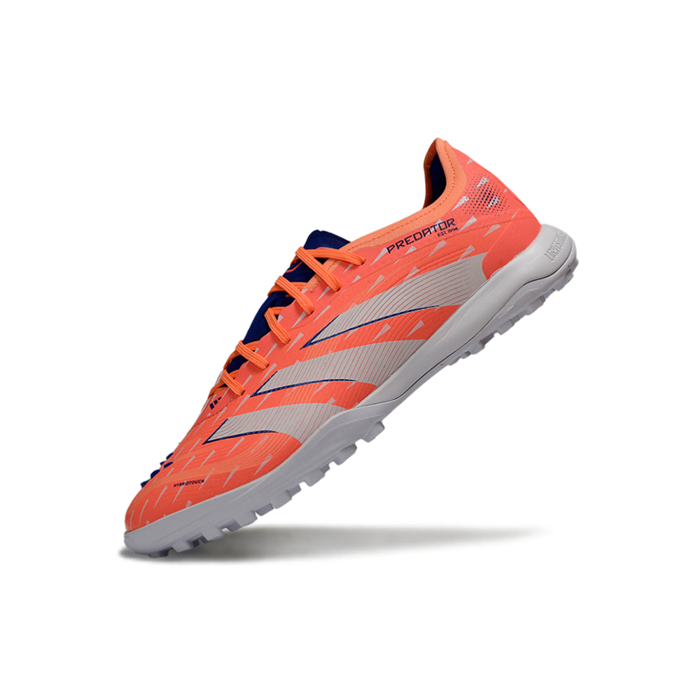 Chuteira Society Adidas Predator Elite TF Laranja e Branco "Coral Braze"