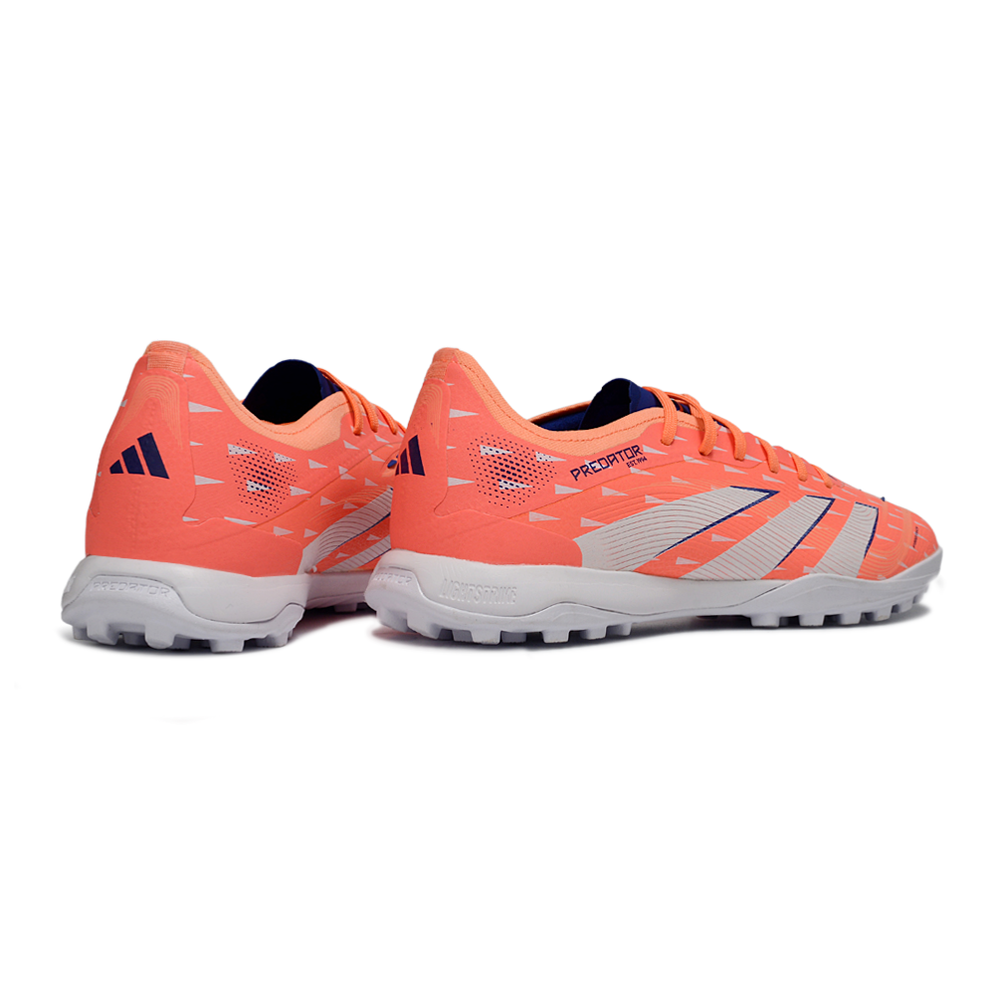 Chuteira Society Adidas Predator Elite TF Laranja e Branco "Coral Braze"