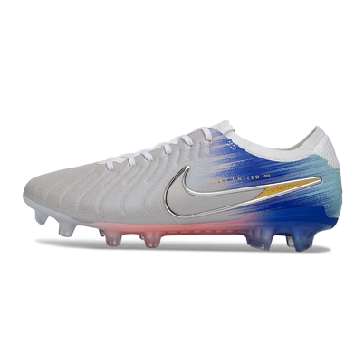 Chuteira Campo Nike Tiempo Legend 10 Elite FG Prata e Azul "United Pack"