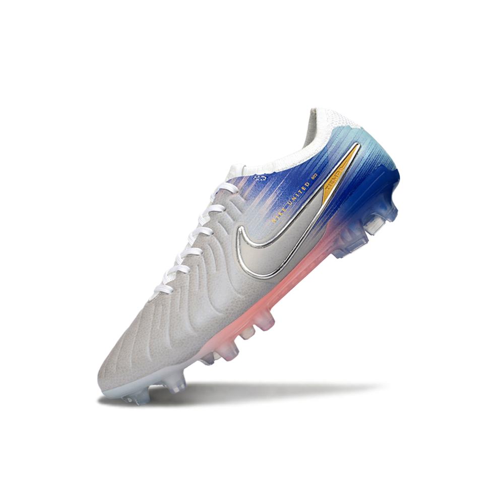 Chuteira Campo Nike Tiempo Legend 10 Elite FG Prata e Azul "United Pack"