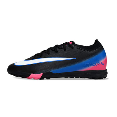 Chuteira Society Nike Air Zoom Mercurial Vapor 16 Elite TF Preto, Azul e Rosa