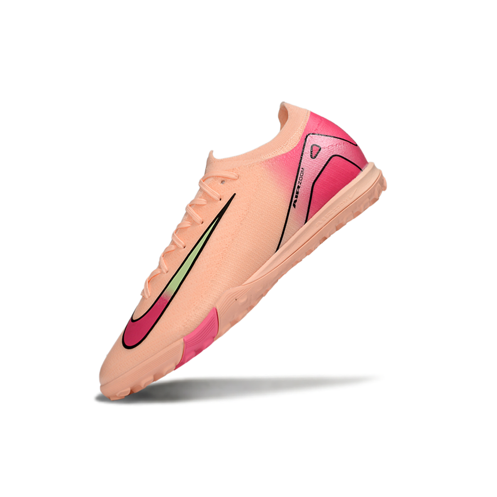 Chuteira Society Nike Air Zoom Mercurial Vapor 16 Elite TF Rosa e Laranja