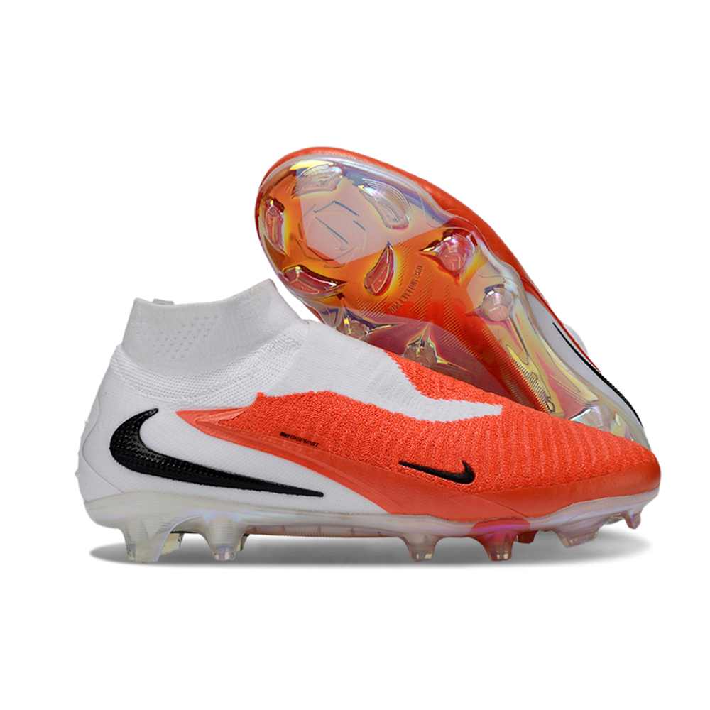 Chuteira Campo Nike Phantom GX 6 Elite FG Branco e Laranja 