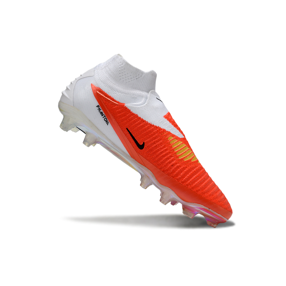 Chuteira Campo Nike Phantom GX 6 Elite FG Branco e Laranja 