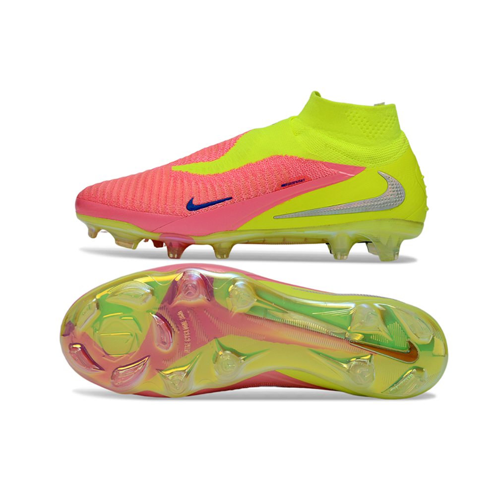 Chuteira Campo Nike Phantom GX 6 Elite FG Rosa e Verde 